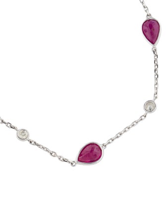 Bracelet 14K 2.60ctw Ruby & Diamond Station Bracelet