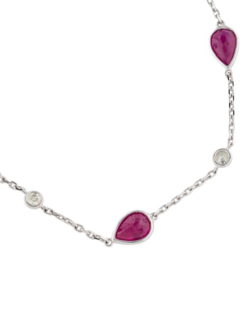 Bracelet 14K 2.60ctw Ruby & Diamond Station Bracelet