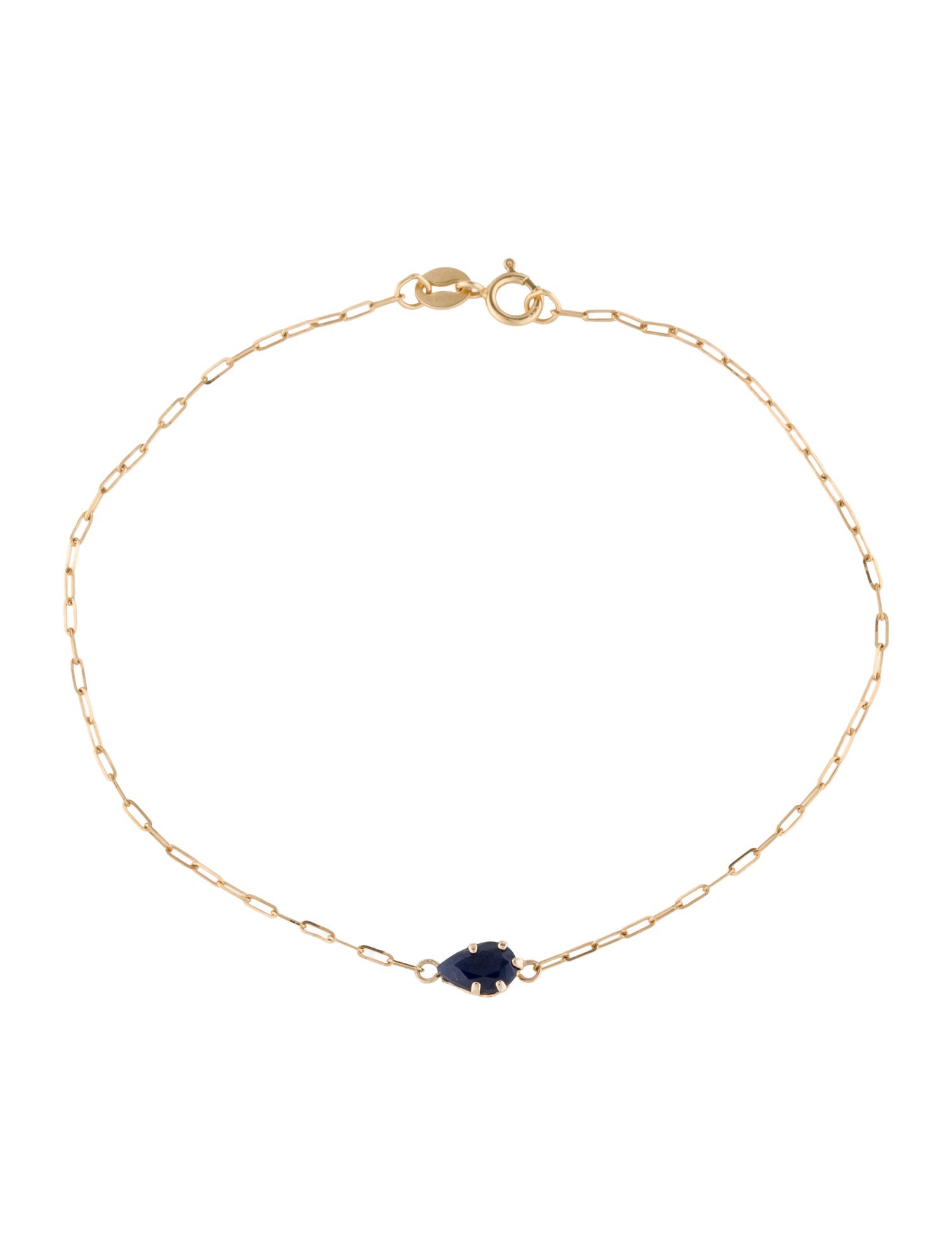 Bracelet 14K Sapphire Charm
