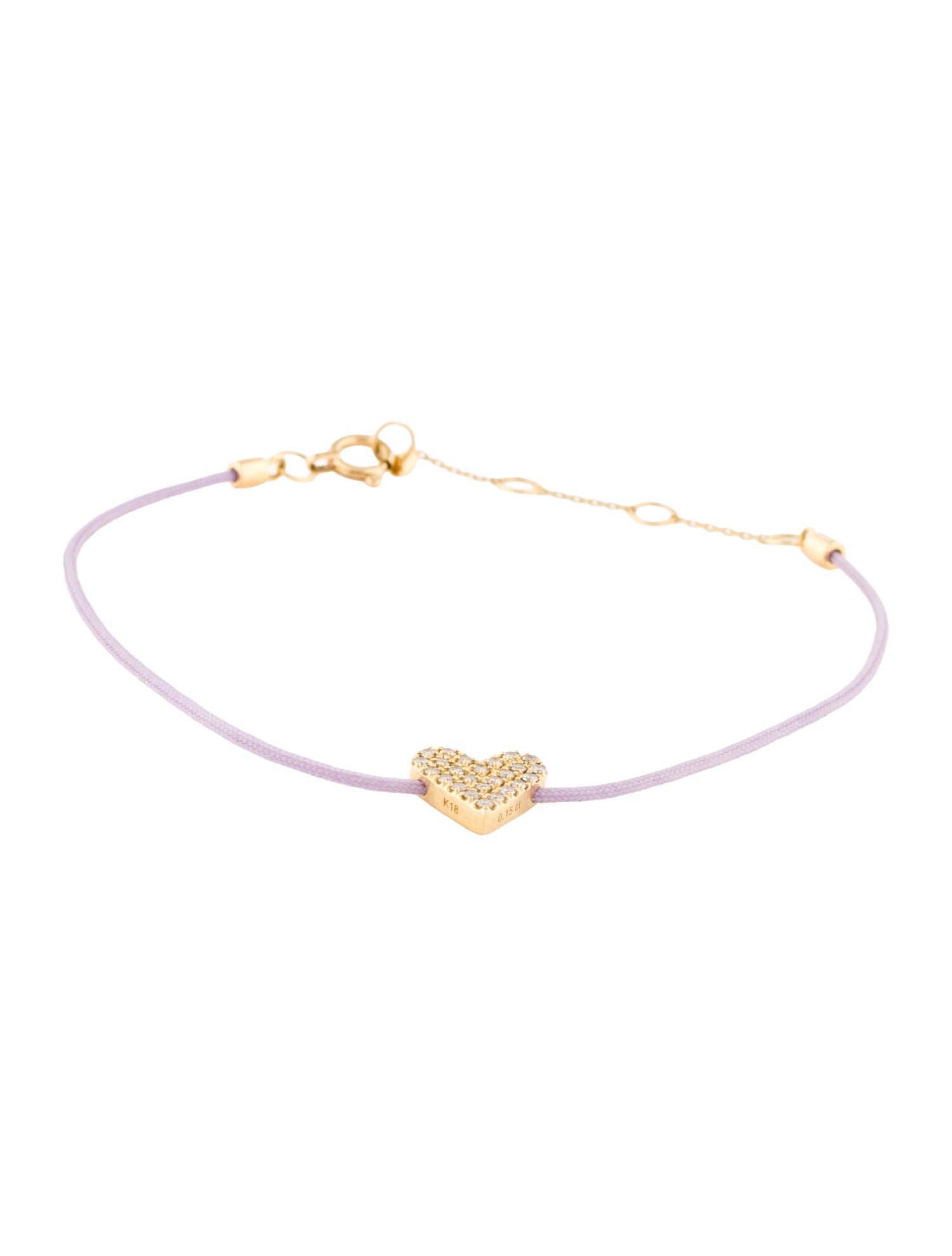 Bracelet 18K Diamond Heart Charm