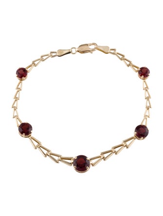 Bracelet 14K 4.90ctw Garnet Link Bracelet
