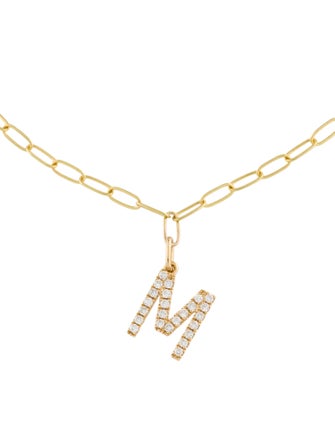 Bracelet Lab-Grown Diamond Initial 'M' Charm Bracelet