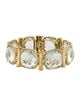 Bracelet Daba Karov 14K Prasiolite & Diamond Halo Link