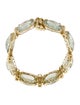 Bracelet Daba Karov 14K Prasiolite & Diamond Halo Link