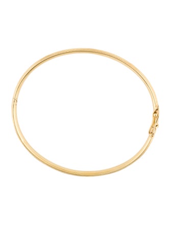 Bracelet 18K Etched Hinged Bangle