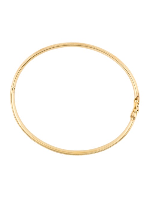 Bracelet 18K Etched Hinged Bangle