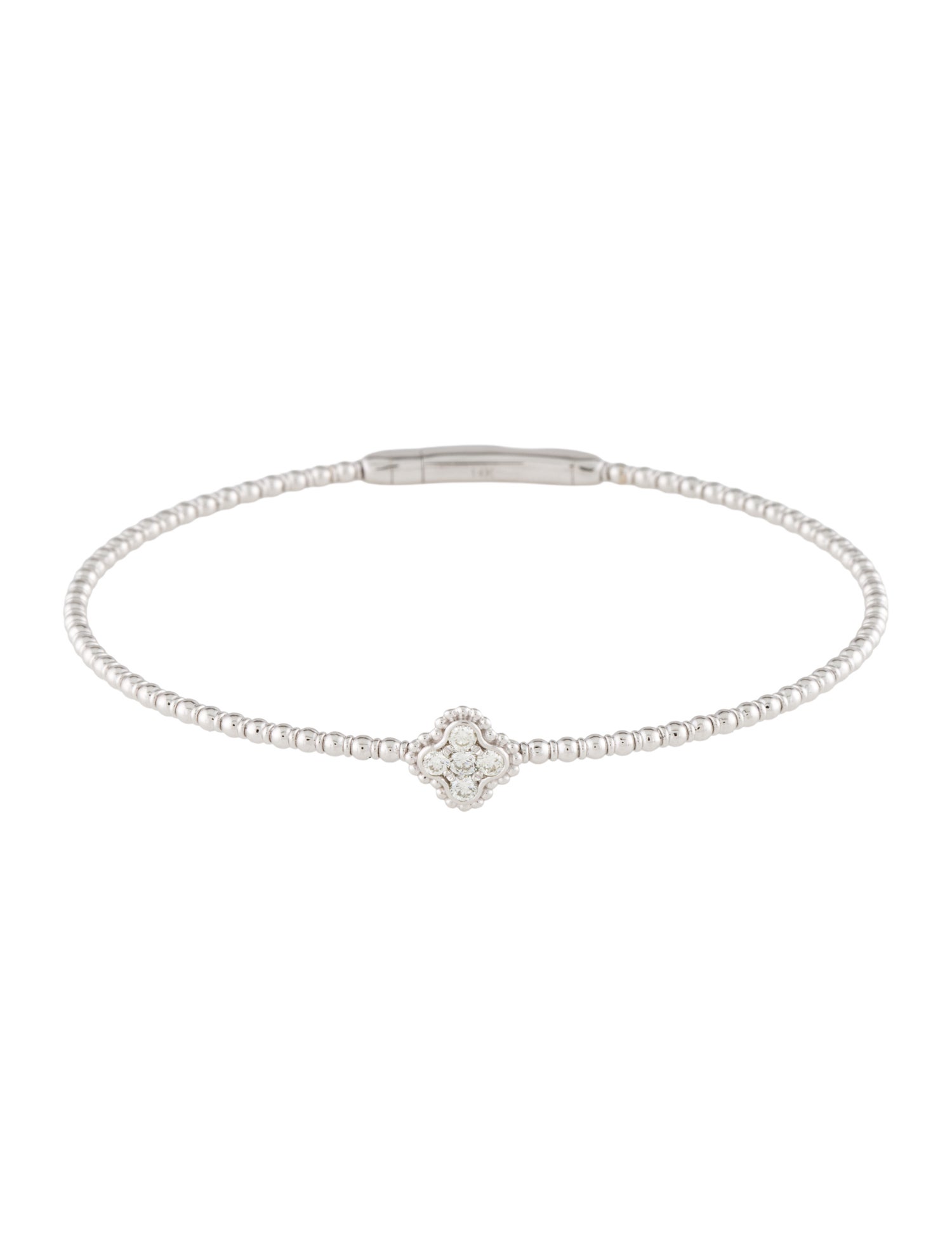 Bracelet 14K Diamond Clover Bracelet w/ Tags