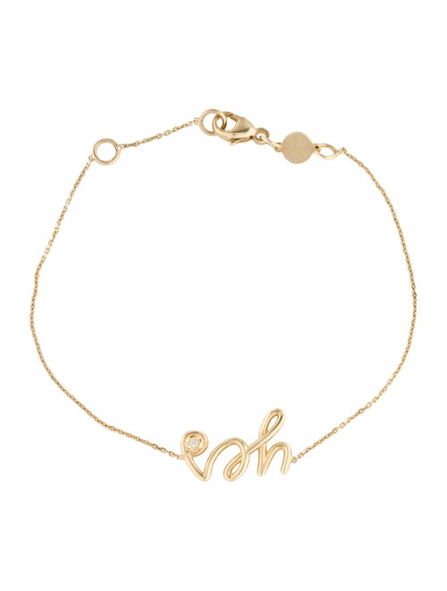 Bracelet 14K Diamond 'yes' Single Station Bracelet
