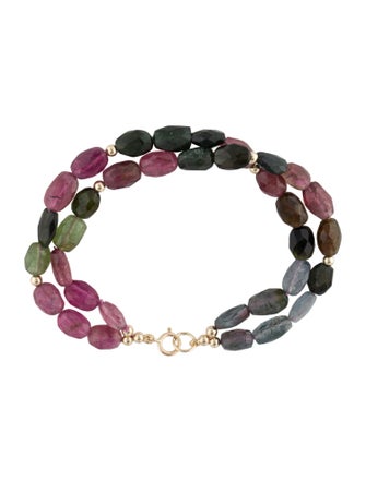 Bracelet 14K Tourmaline Double Strand Bead Bracelet