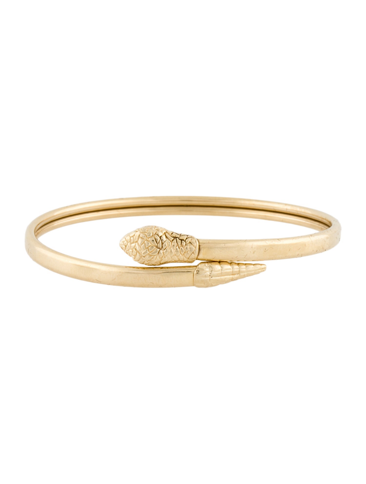 Bracelet 14K Coiled Snake Flex Bangle Bracelet