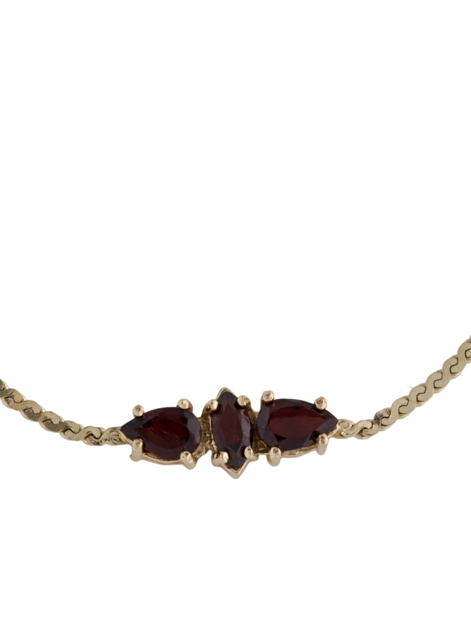 Bracelet 14K Garnet Station Bracelet