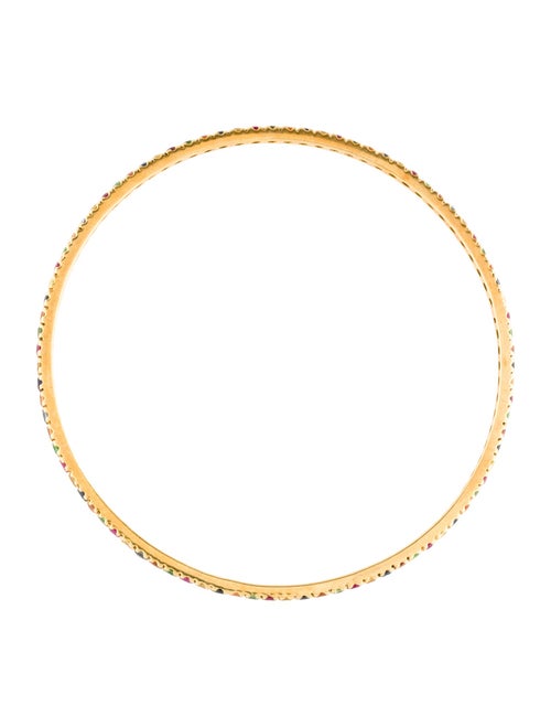 Bracelet 18K Sapphire, Ruby & Tsavorite Rainbow Bangle