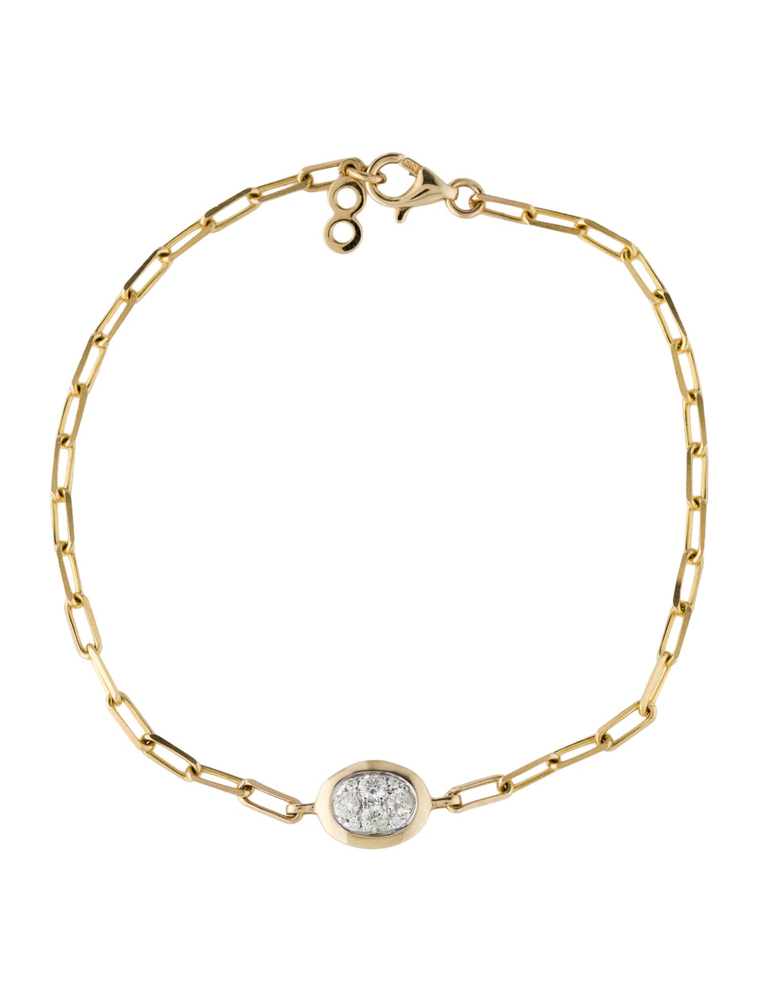 Bracelet 14K Diamond Station Bracelet