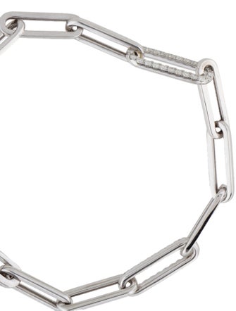 Bracelet 14K Diamond Paperclip Chain Bracelet