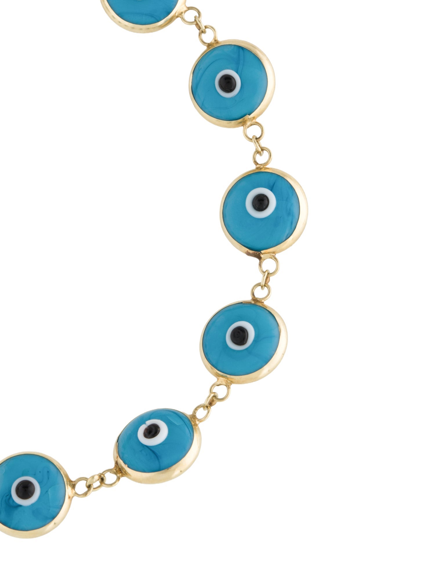 Bracelet 14K Glass Evil Eye