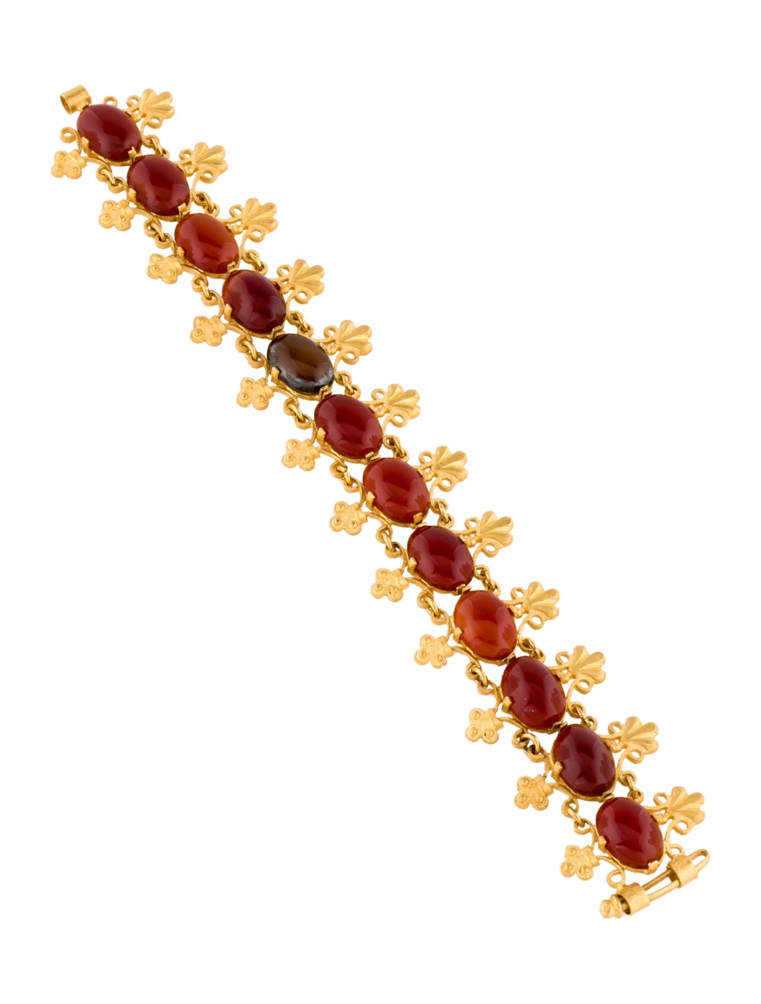 Bracelet 18K 55.56ctw Carnelian Fancy Link