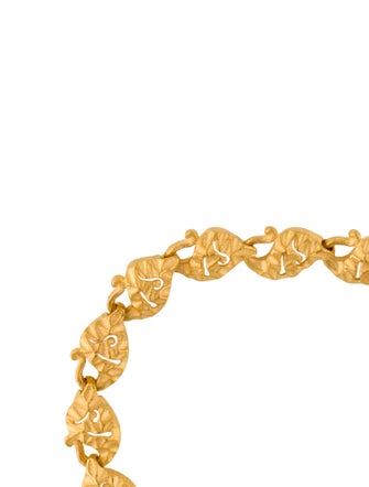 Bracelet 24K Textured Link Bracelet