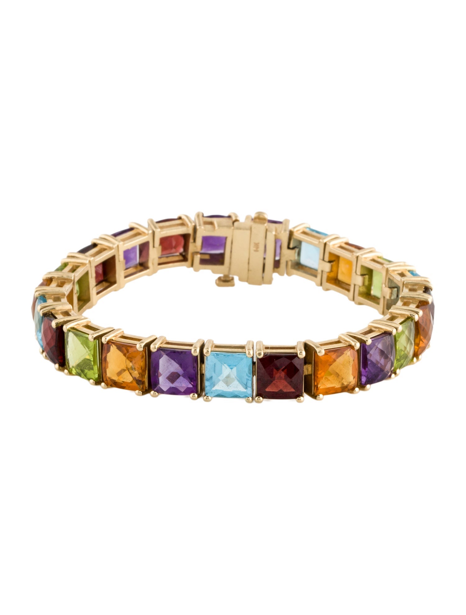 Bracelet 14K Multistone Link