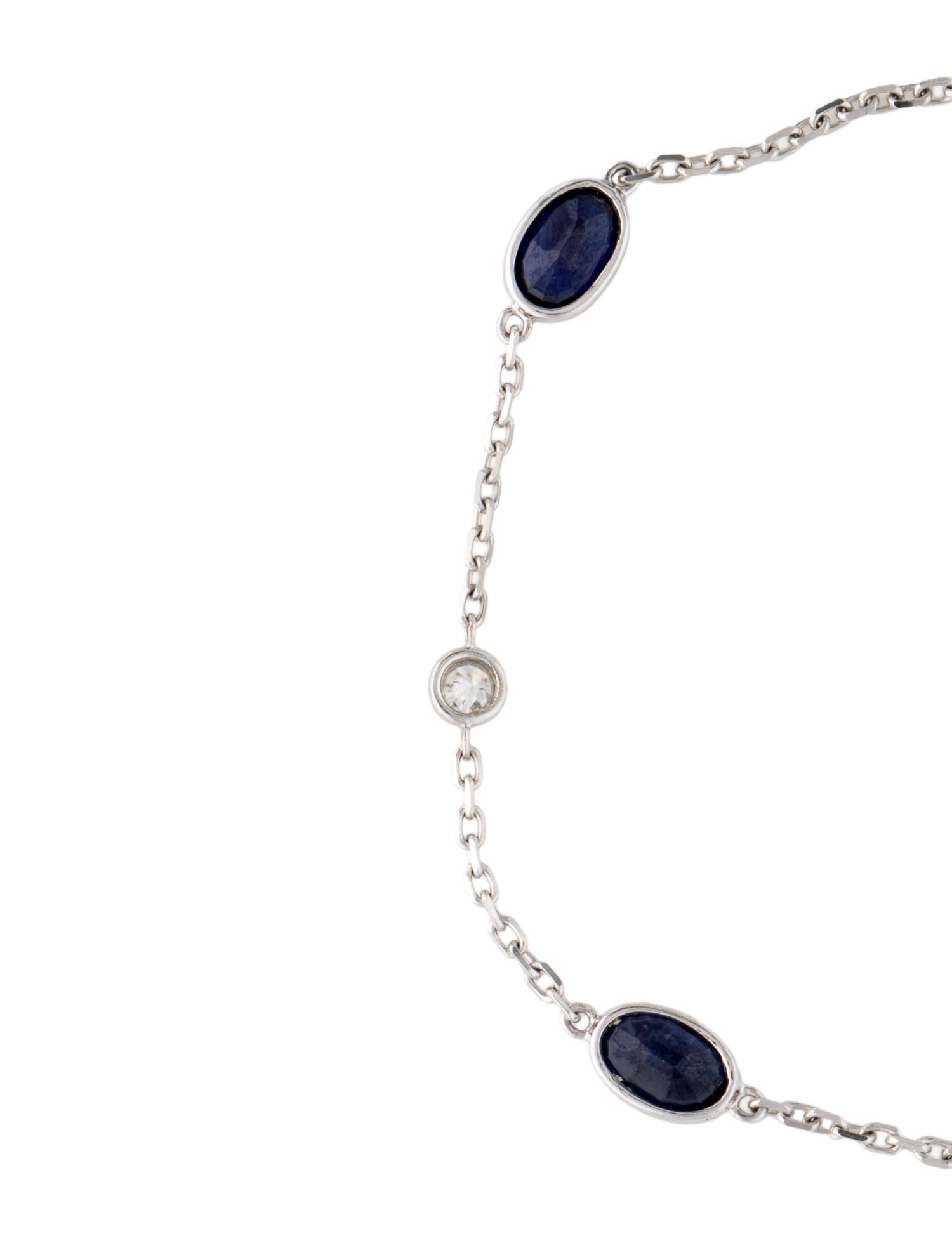 Bracelet 14K 1.31ctw Sapphire & Diamond Station Bracelet