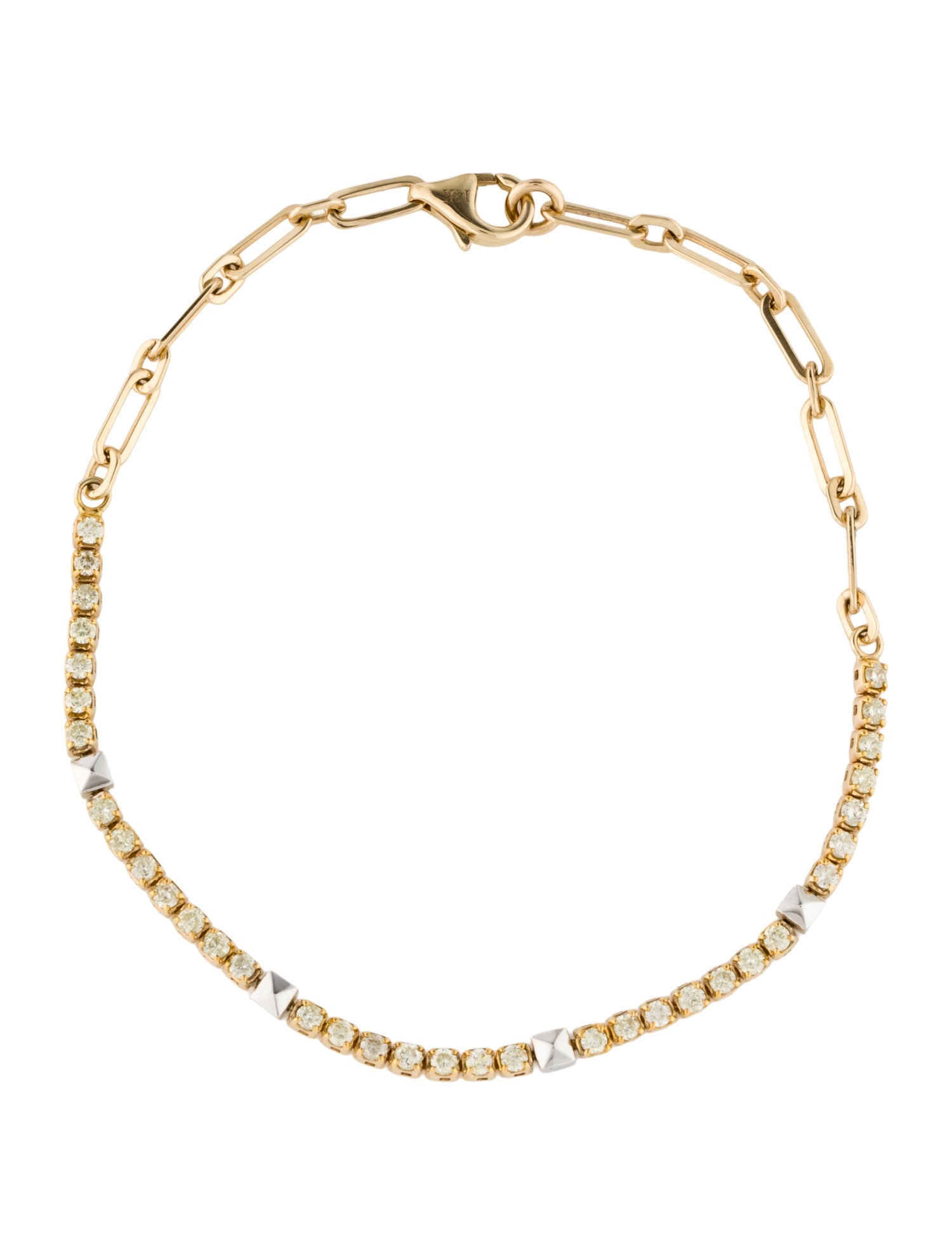 Bracelet 14K Diamond Link Bracelet