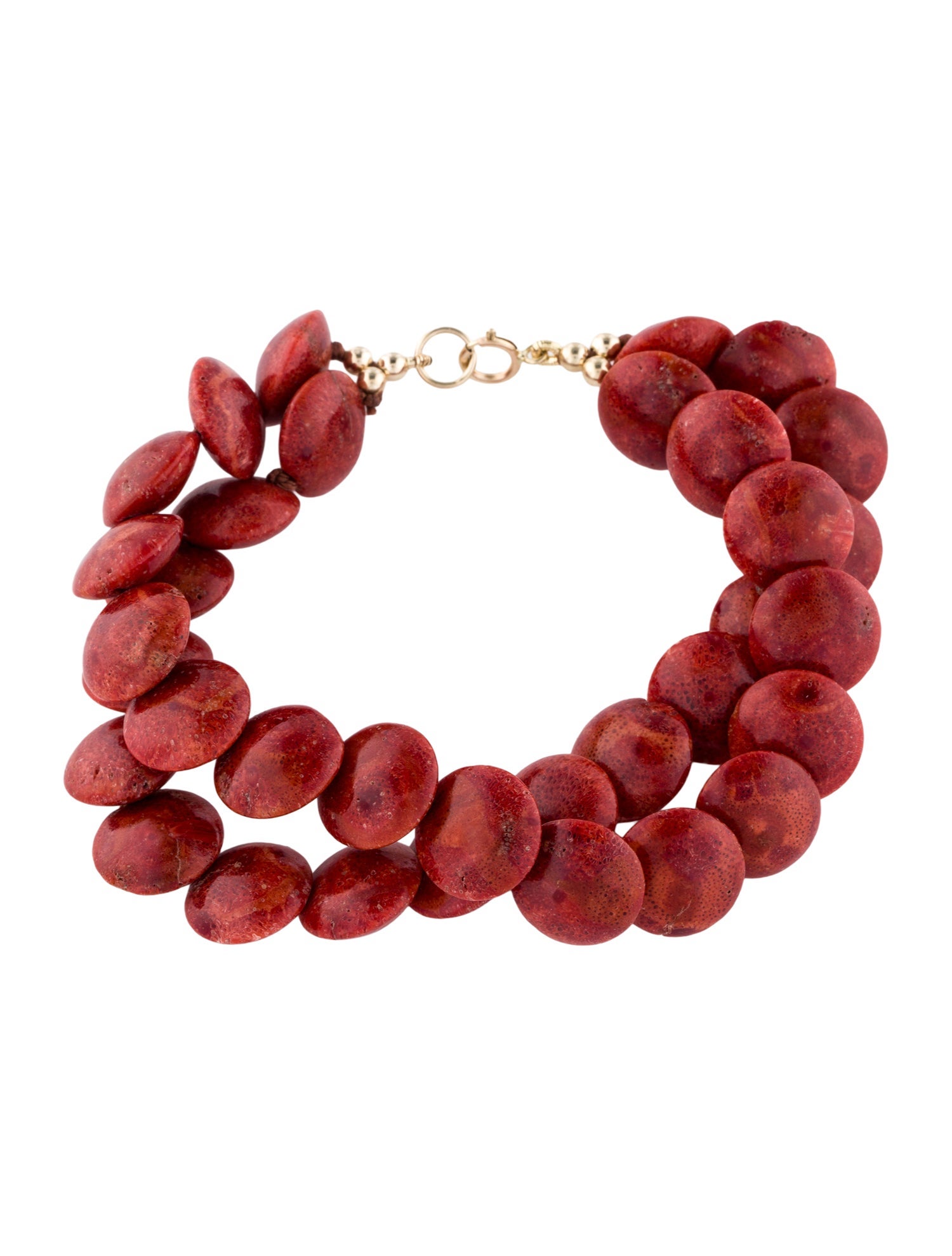 Bracelet 14K Coral Bead Strand Bracelet