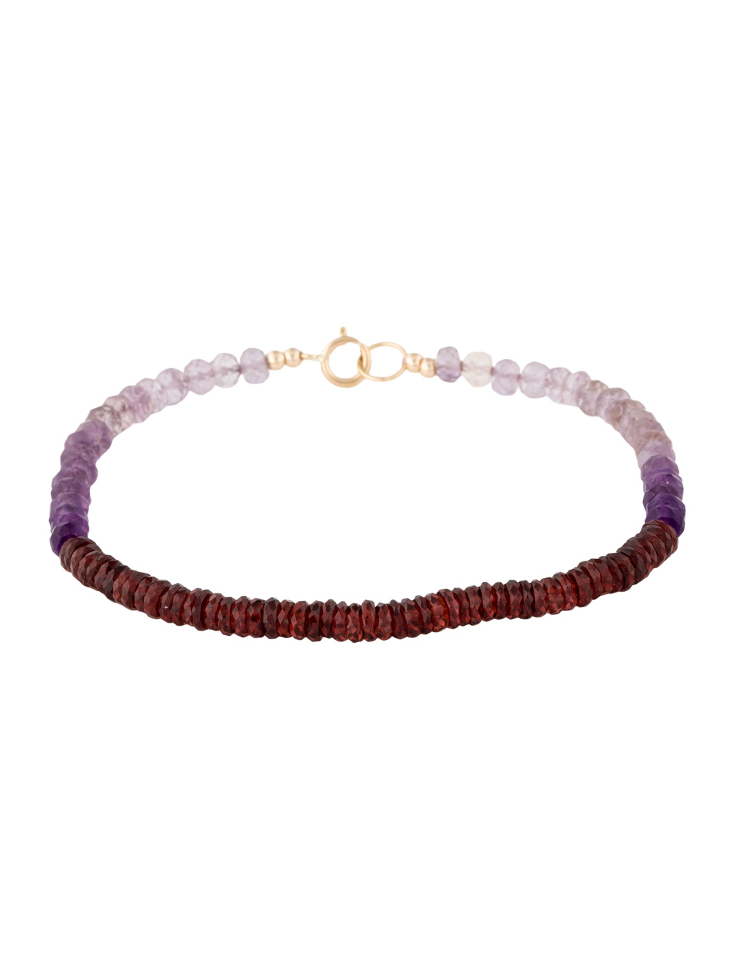 Bracelet Garnet & Amethyst Bead