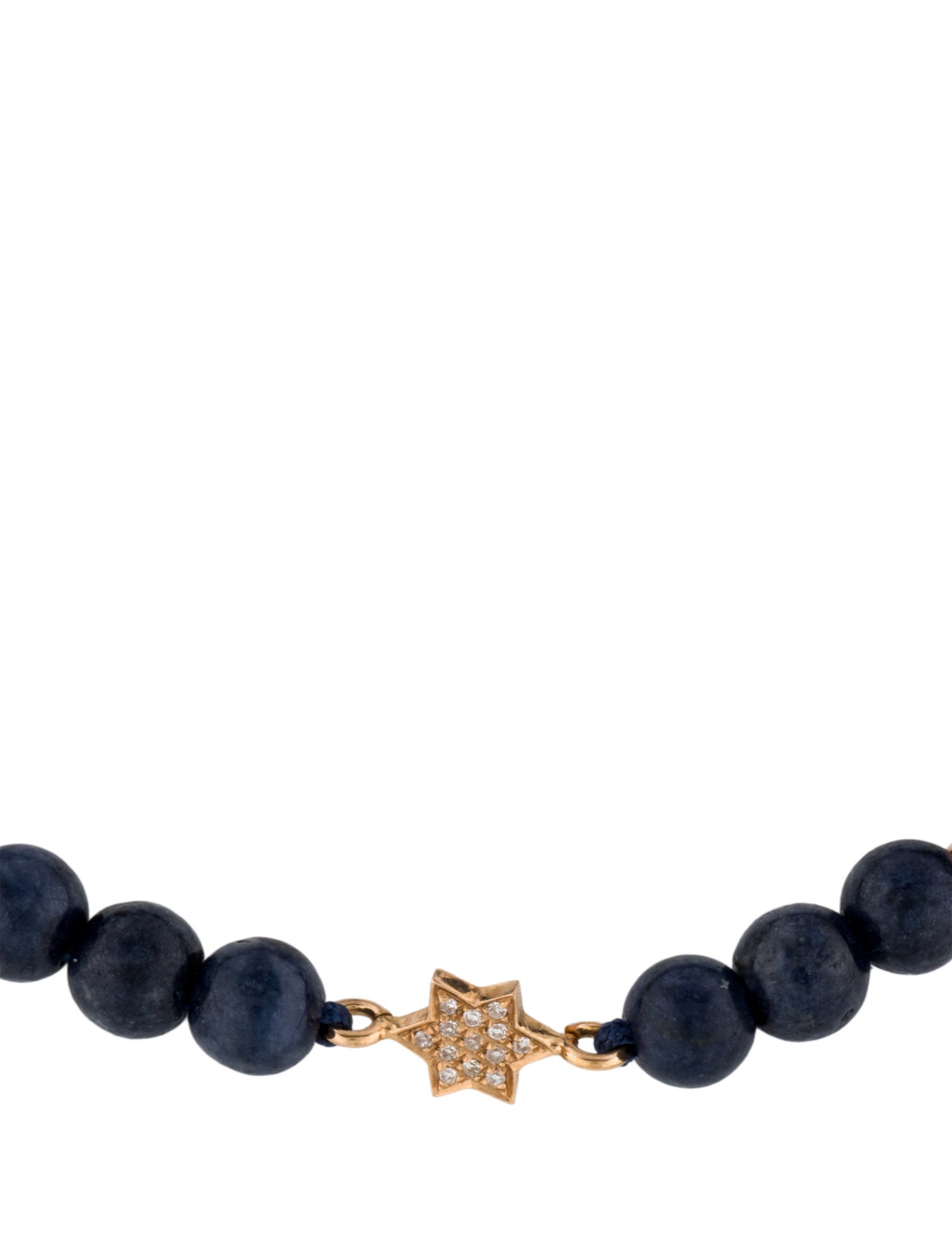 Bracelet 18K Diamond & Sodalite Star Bead Bracelet