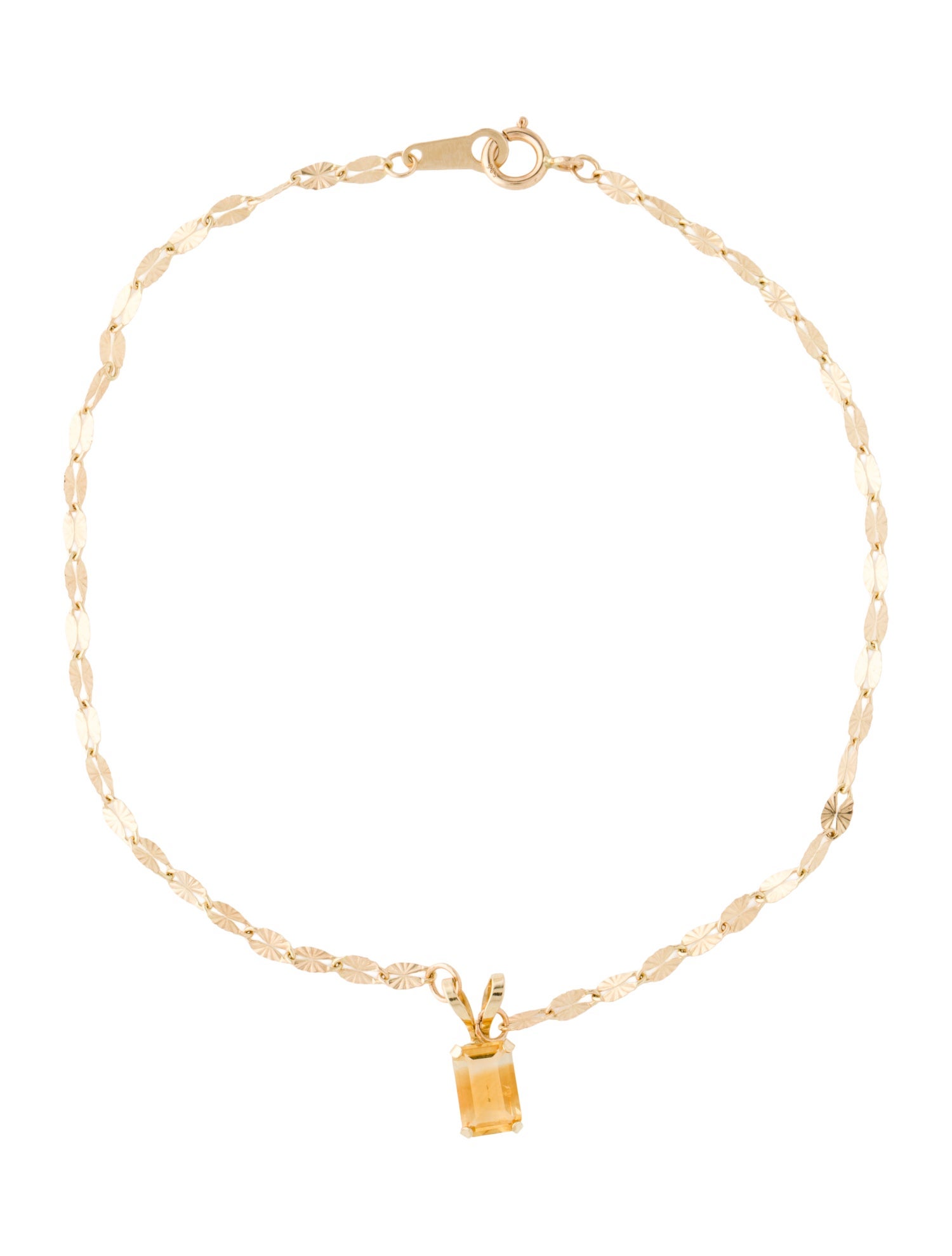 Bracelet 14K Citrine Charm