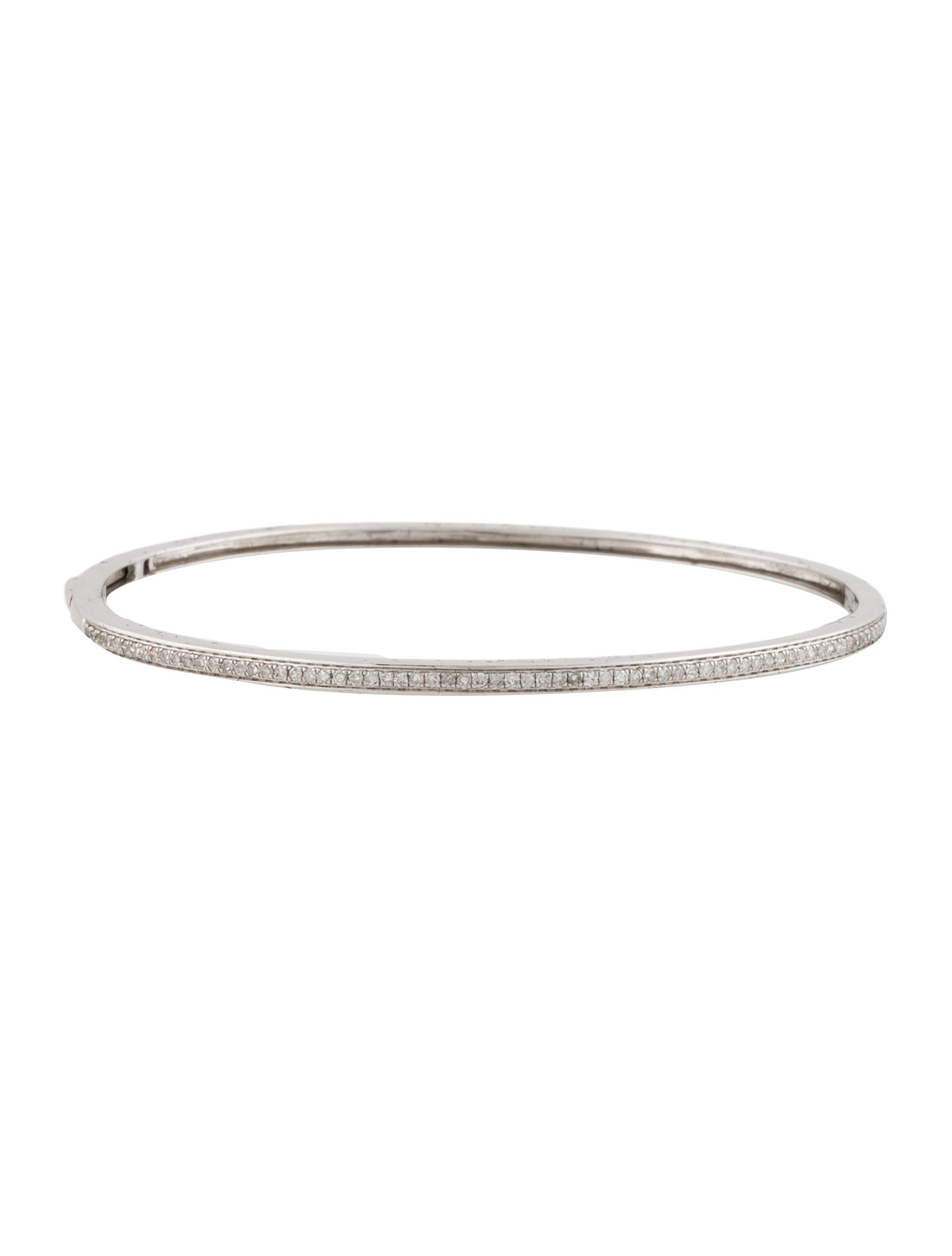 Bracelet 14K Diamond Hinged Bangle