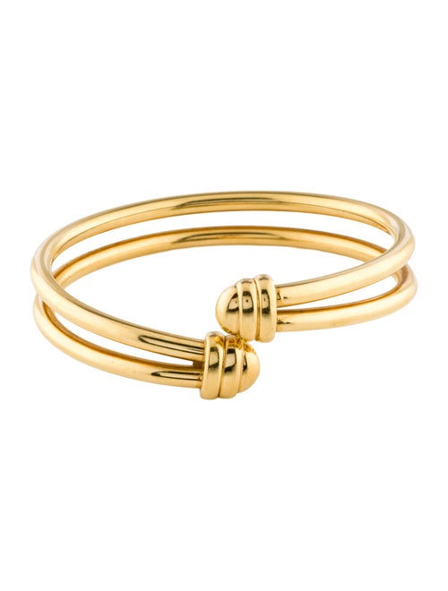 Bracelet 18K Double Row Bypass Bangle Bracelet