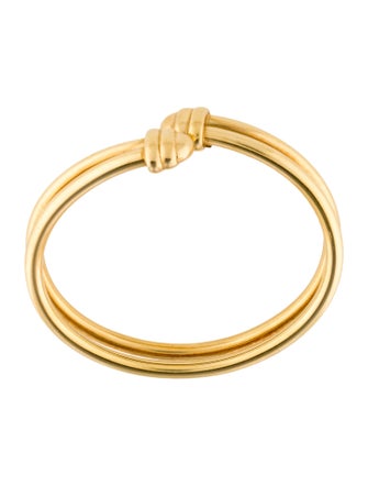 Bracelet 18K Double Row Bypass Bangle Bracelet