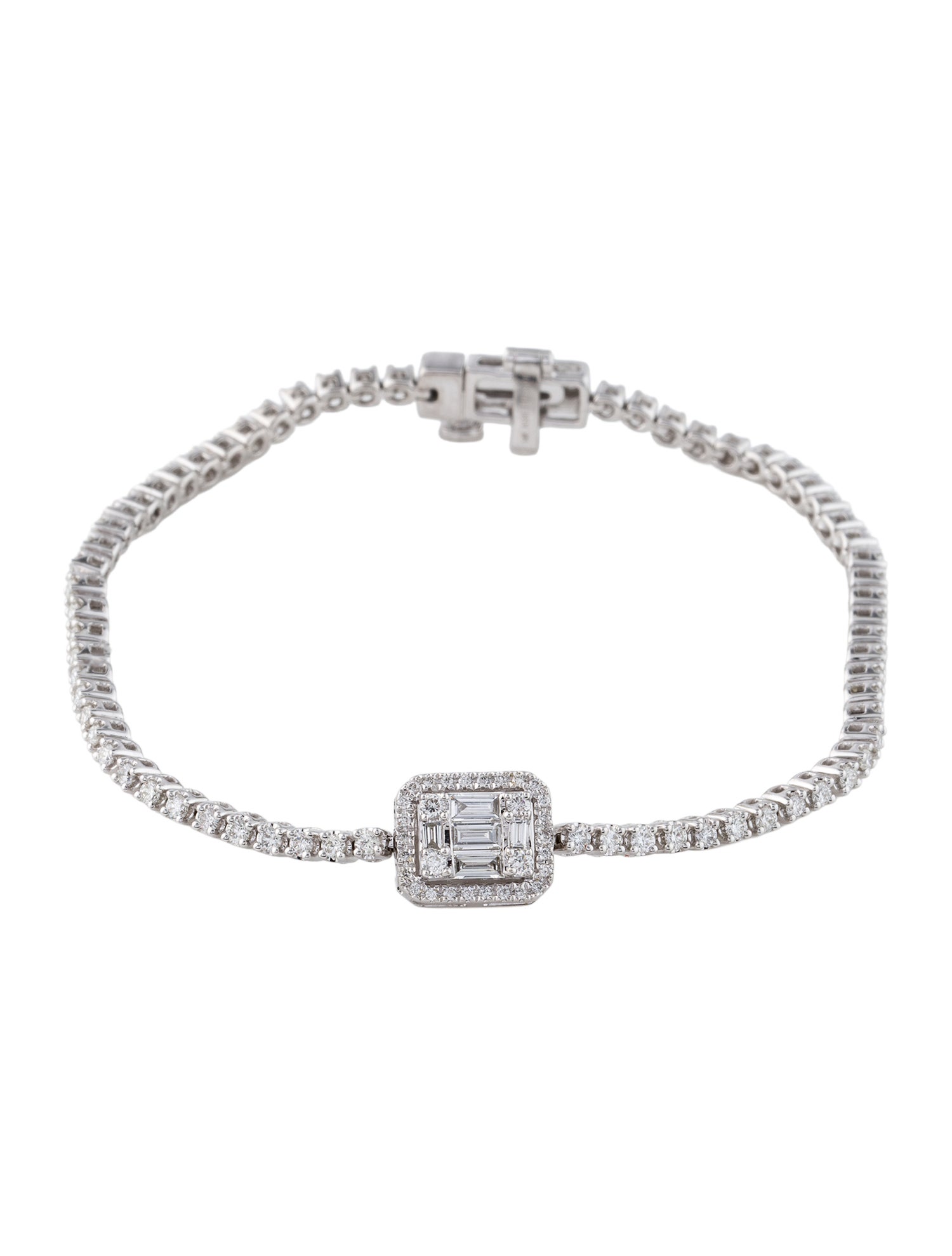 Bracelet 14K 1.50ctw Diamond Link Station