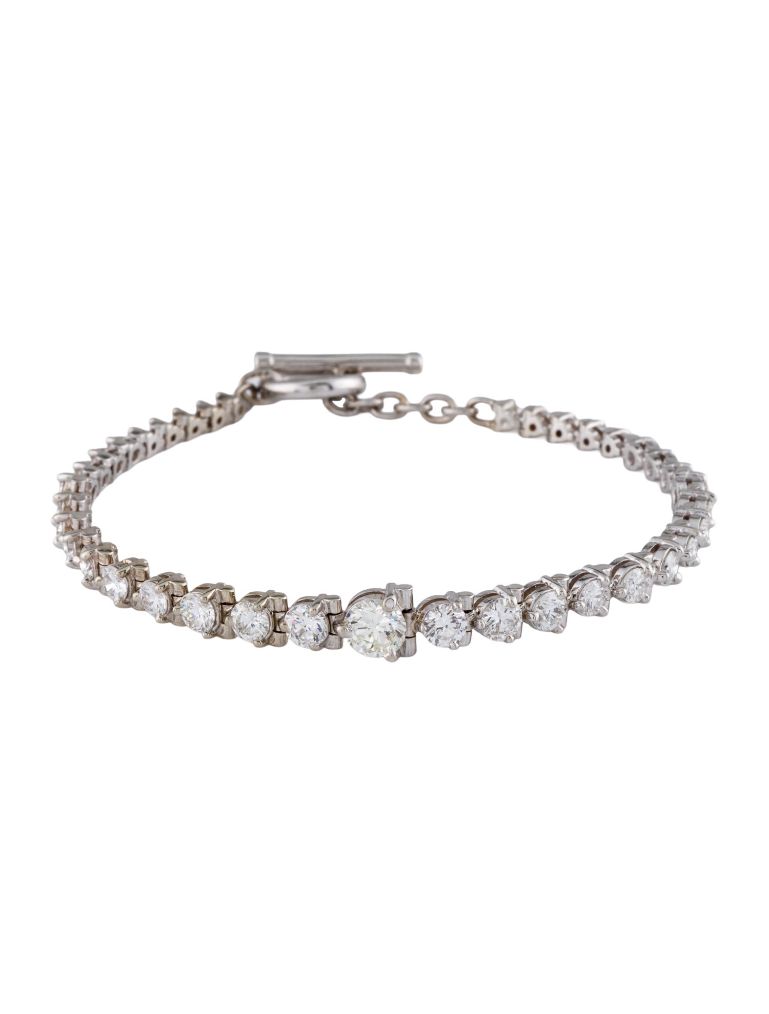 Bracelet 14K 4.44ctw Diamond Line Bracelet