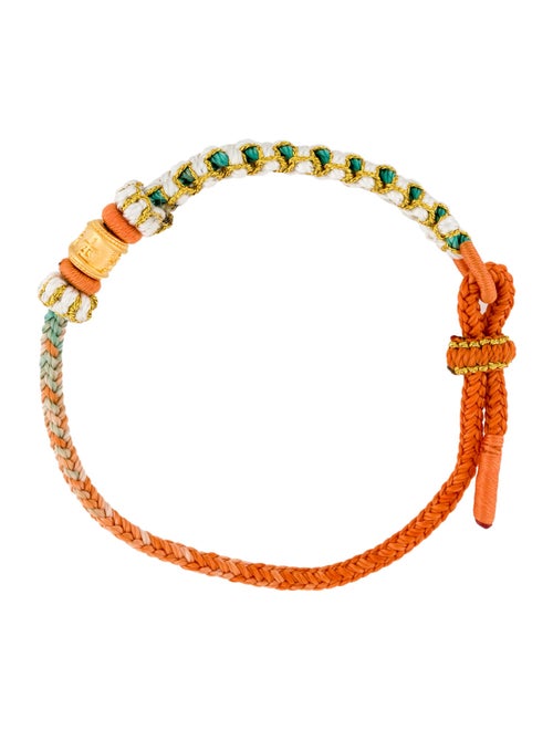 Bracelet 24K Barrel Charm Cord Bracelet