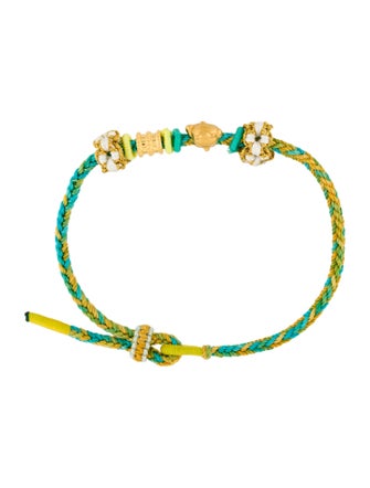 Bracelet 24K Lucky Cat Charm Cord Bracelet