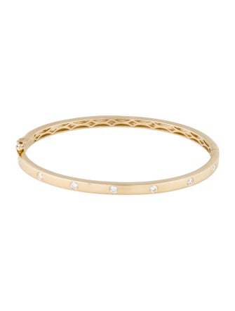 Bracelet 14K Diamond Station Bangle Bracelet