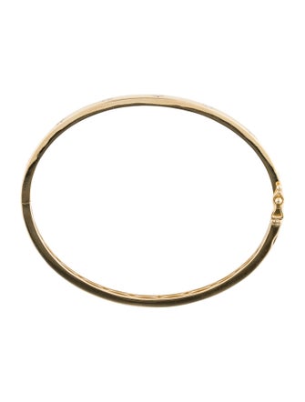 Bracelet 14K Diamond Station Bangle Bracelet