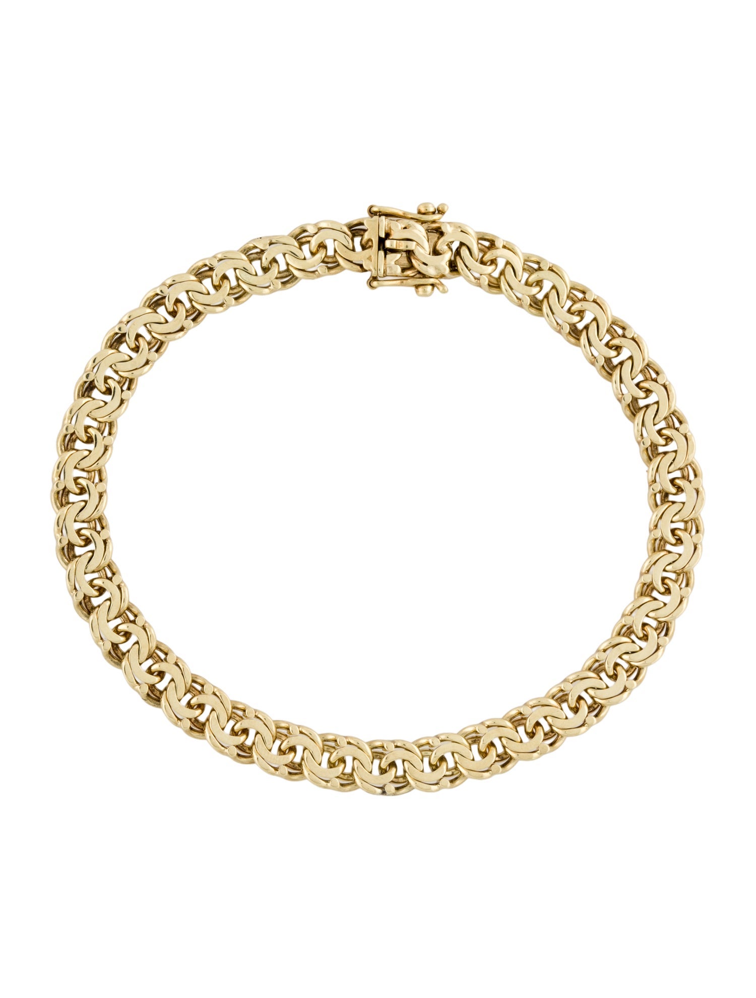 Bracelet 14K Flat Curb Link Chain Bracelet