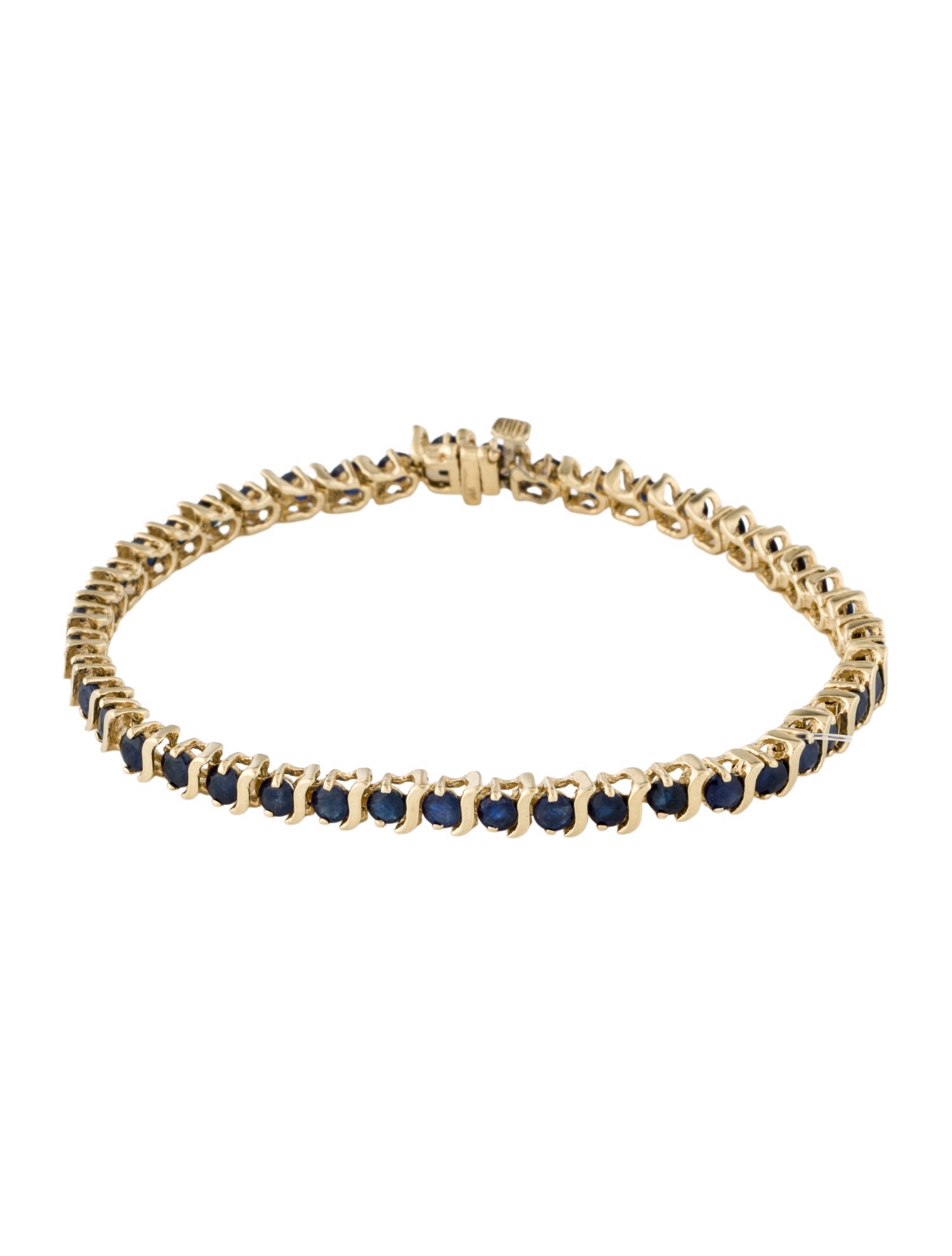 Bracelet 14K 5.30ctw Sapphire Link Bracelet
