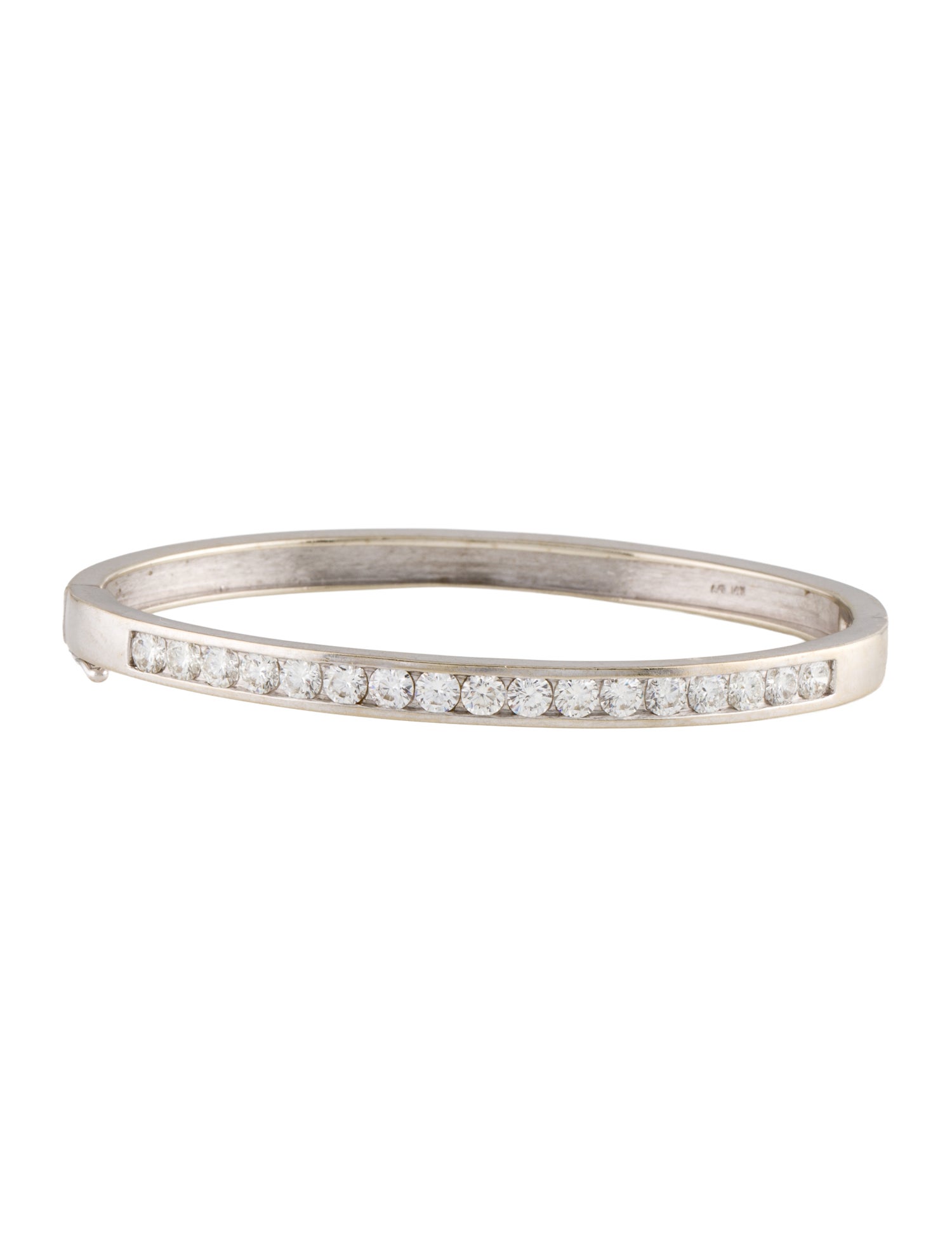 Bracelet 14K 2.89ctw Diamond Hinged Bangle