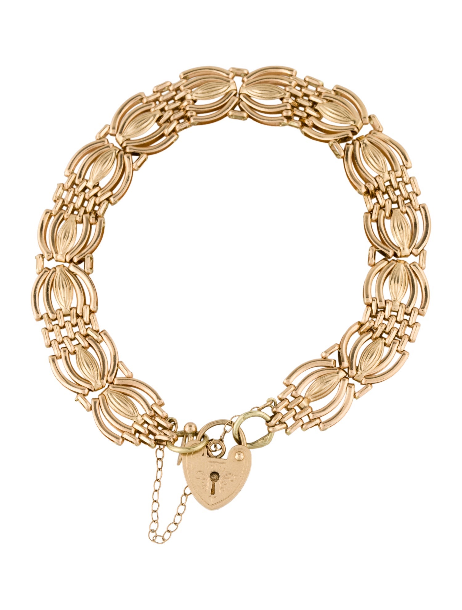 Bracelet 14K Heart Lock Charm