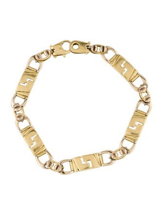 Bracelet 18K Double L Motif Nawabi Station Link Bracelet