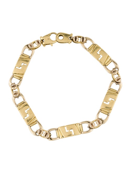 Bracelet 18K Double L Motif Nawabi Station Link Bracelet