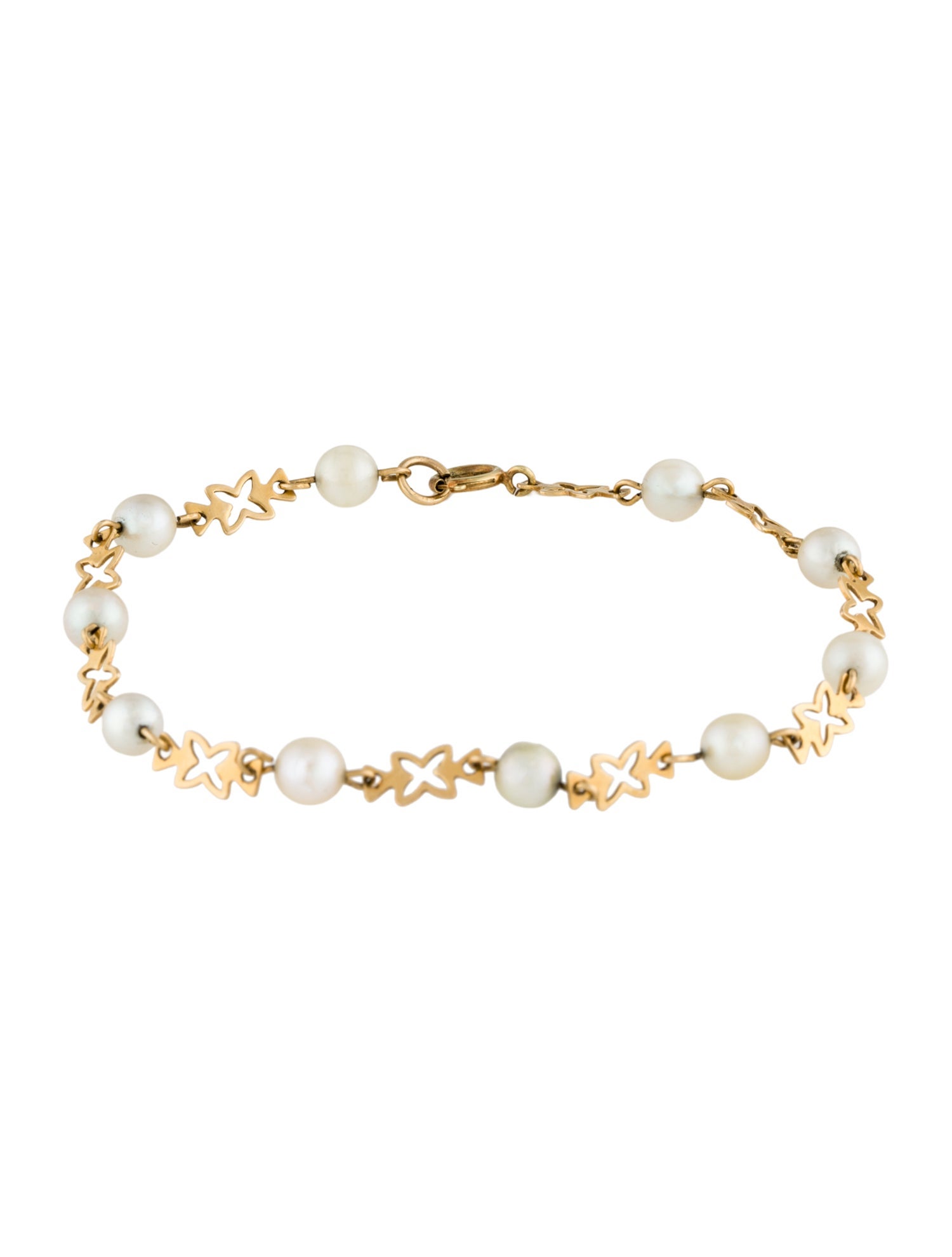 Bracelet 14K Pearl STation BRacelet