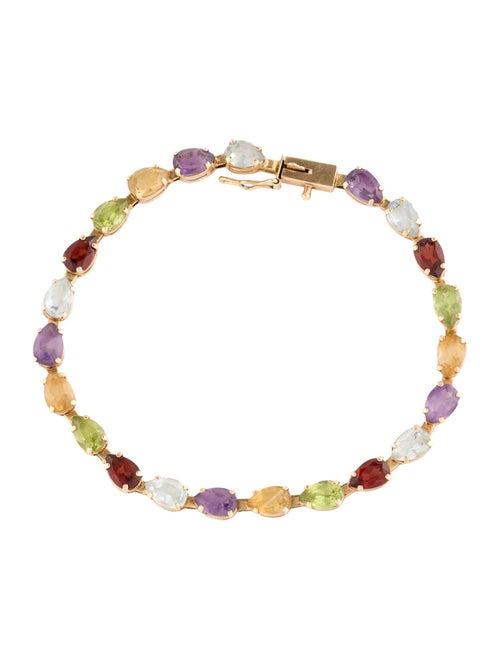 Bracelet 14K Multistone Link Bracelet