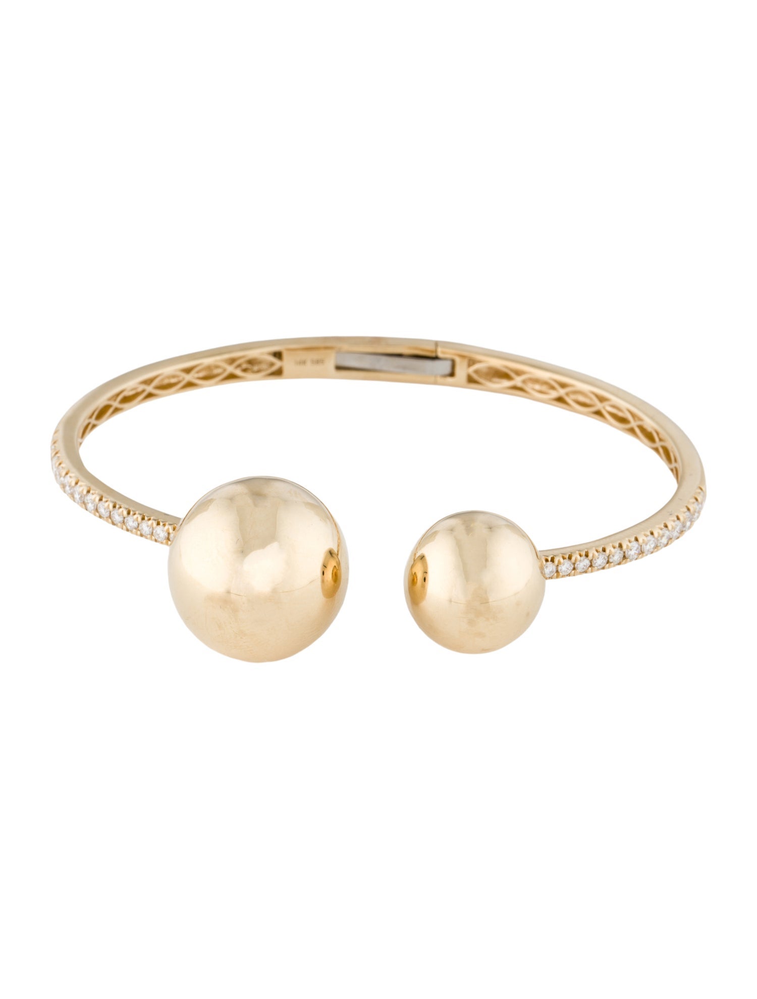 Bracelet 14K Diamond Ball Cuff