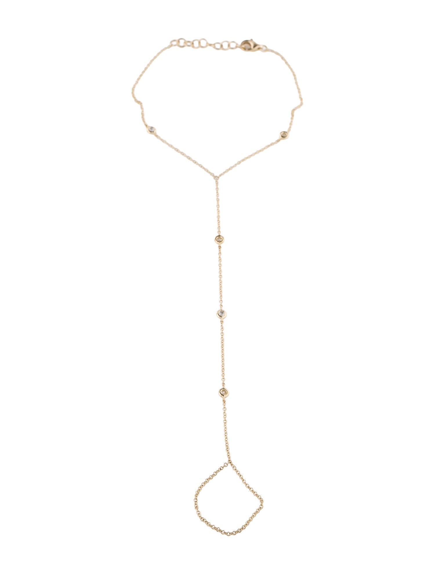 Bracelet 14K Diamond Hand Chain