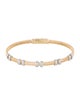 Bracelet 14K Diamond Pavé Station Flexible Bangle Bracelet