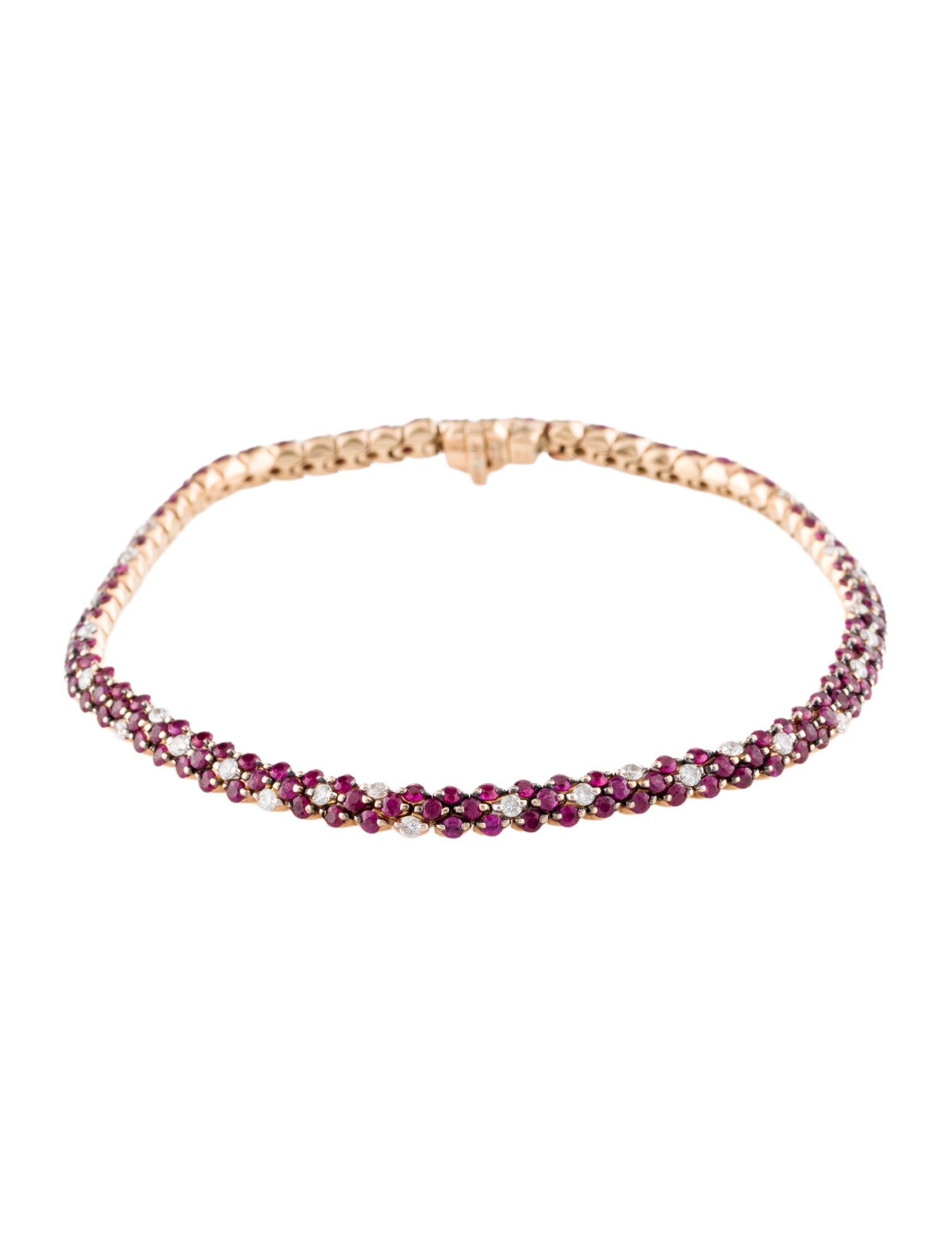 Bracelet 18K 2.67ctw Ruby & Diamond Pavé