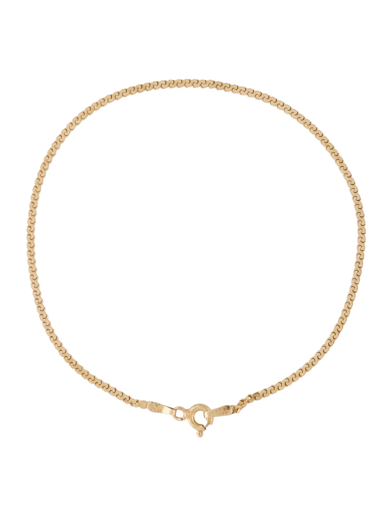 Bracelet 14K Serpentine Chain Bracelet